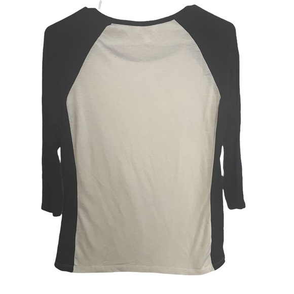 CHARMING Charlie’s Navy Blue & White Baseball Shirt - Picture 3 of 4